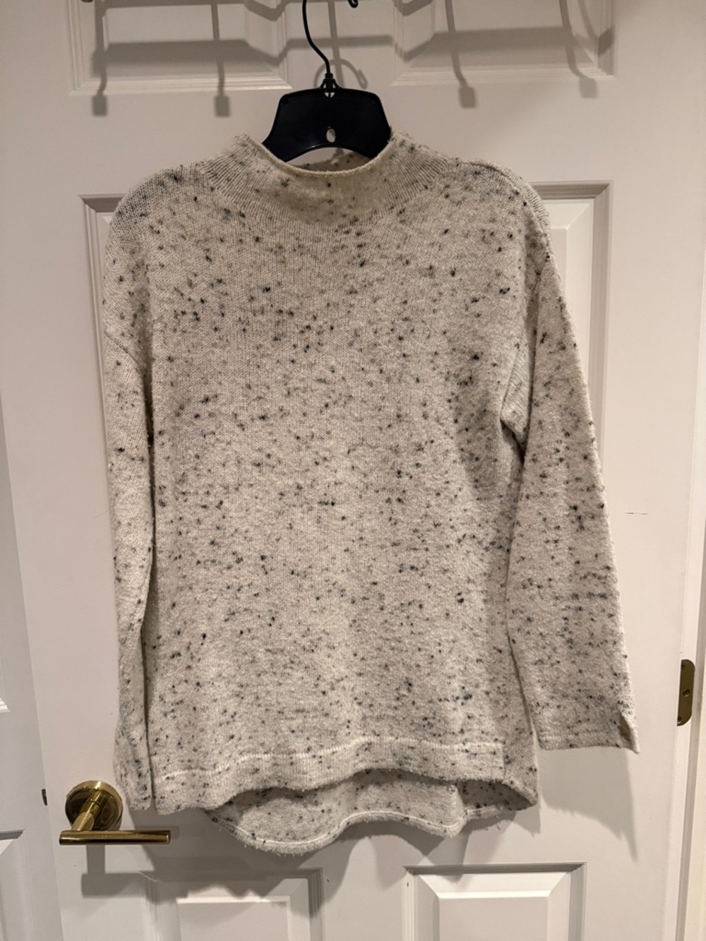 Speckled Cream Mock Neck Sweater - Women's Cowl & Turtleneck